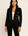 Black Textured Blazer