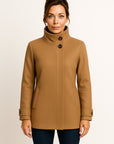 Camel A-Line Twill Peacoat