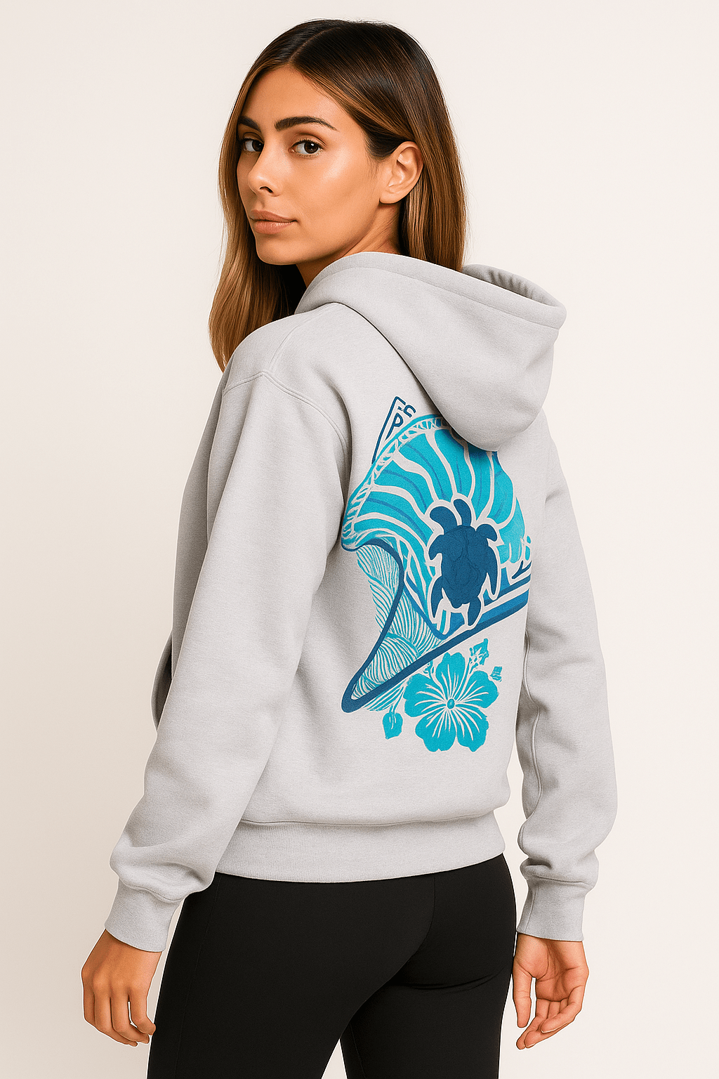 Coastal Glow Graphic Hoodie Cardigan & Sweaters AUZUKA