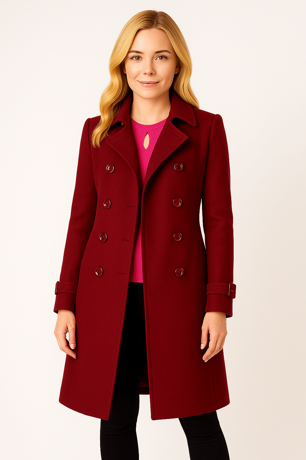 Evelyn Double-Breasted Trench Coat Coats AUZUKA