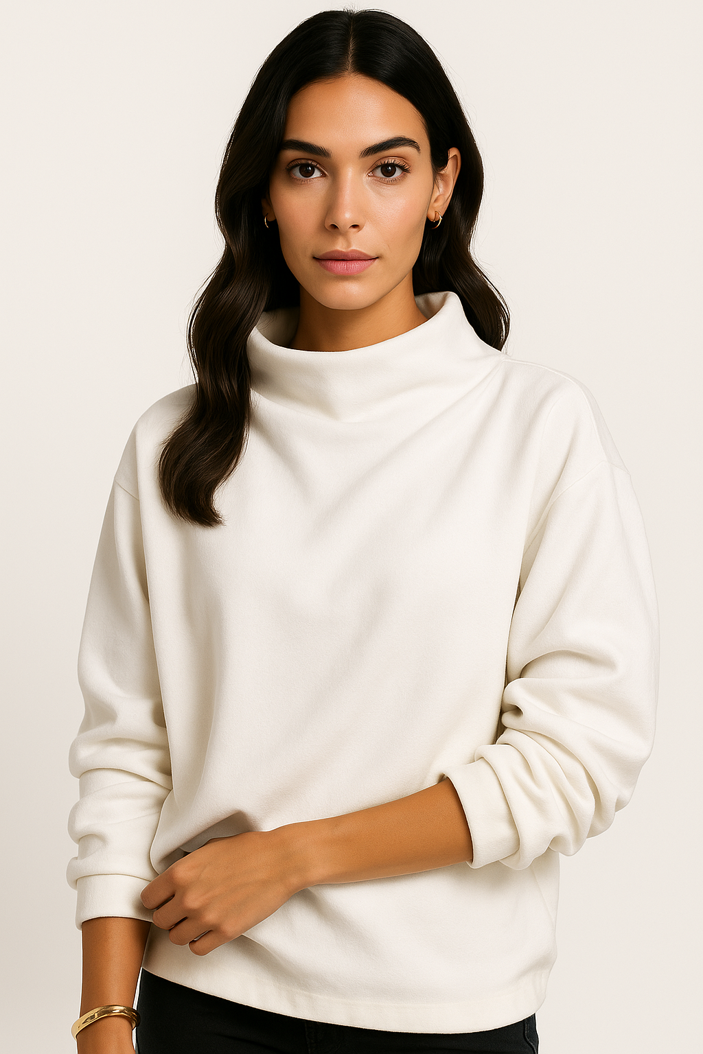 Renna Oversized High-Collar Hoodie Sweatshirt AUZUKA